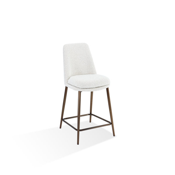 Corrigan Studio® Wyatt Upholstered Counter Stool In Ricotta Boucle And